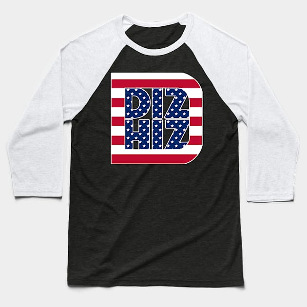 Diz Hiz USA Baseball T-Shirt by DizHiz